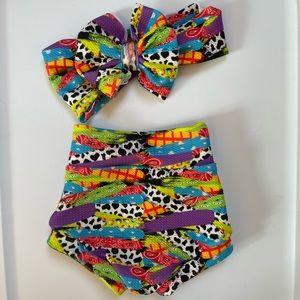 Baby girl | cow print | serape | Disney | Toy story | bow and diaper cover